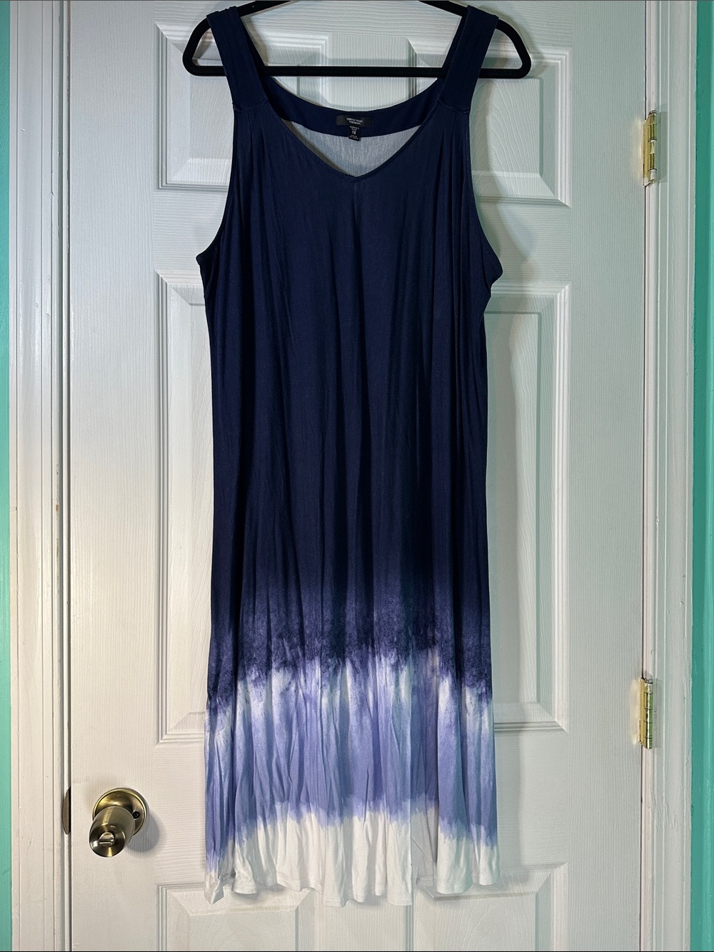 Simply Vera Vera Wang Navy to Light Blue Ombre Midi Dress